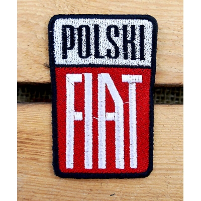 Polski Fiat Naszywka Haftowana Patch Stripe