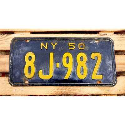 NY New York 1950 State Tablica Rejestracyjna USA