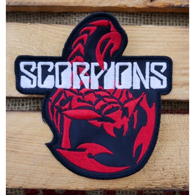 Scorpions Naszywka Wyszywana Patch Logo Czerwone