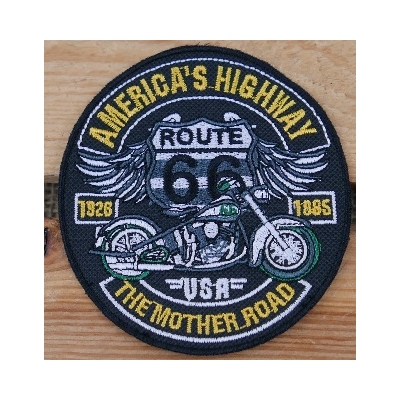 Americas Highwas The Mother Road Route 66 naszywka na plecy duża na kamizelkę, kurtkę