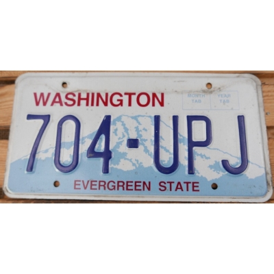 Washington Evergreen State Tablica Rejestracyjna USA 704