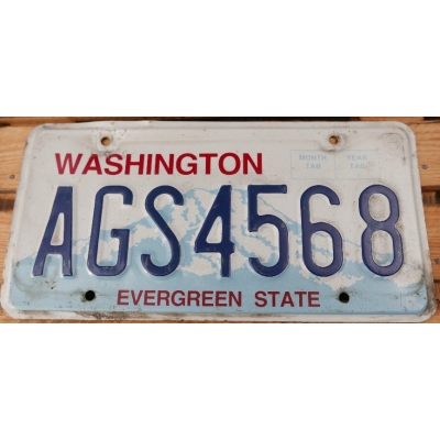 Washington Evergreen State Tablica Rejestracyjna USA AG