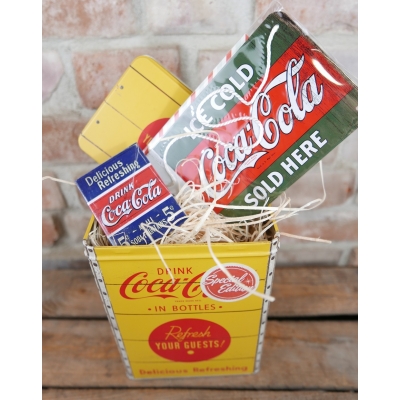 Zestaw prezent Coca Cola Gadżety Żółta Puszka