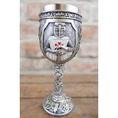 Średniowieczny Templariusz Rycerski Kielich  Puchar