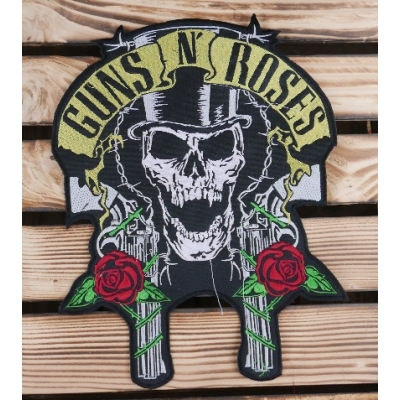 Guns N Roses Duża Naszywka Pistolety Czaszka Róże