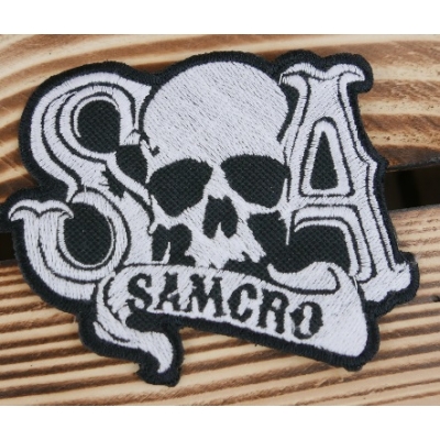 Samcro SOA Sons of Anarchy Naszywka Haftowana Czaszka