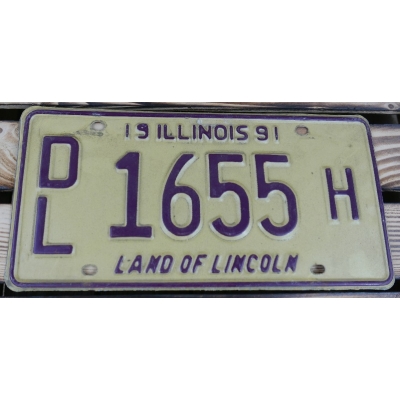 Illinois Land Of Lincoln Tablica Rejestracyjna USA 1655H