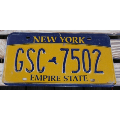 New York Empire State Tablica Rejestracyjna USA