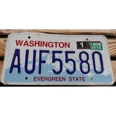 Washington Evergreen State Tablica Rejestracyjna USA AUF55