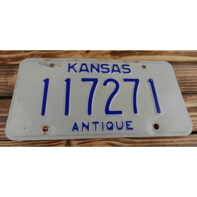 Kansas Tablica Rejestracyjna USA Auto Zabytkowe Antique