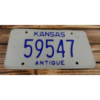 Kansas Tablica Rejestracyjna USA Antyk 59547