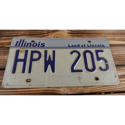 Illinois Tablica Rejestracyjna USA HPW205