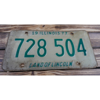 Illinois Tablica Rejestracyjna USA 1977  728504