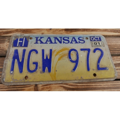 Kansas Tablica Rejestracyjna USA NGW 972