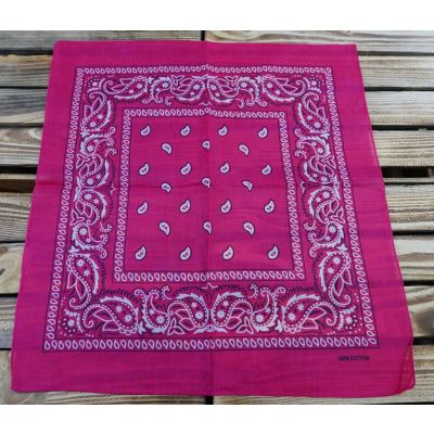 Country USA Różowa Chusta Bandana Paisley