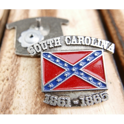 South Carolina Flaga Konfederatów 1861-1865 USA Znaczek Odznaka Blacha Pin