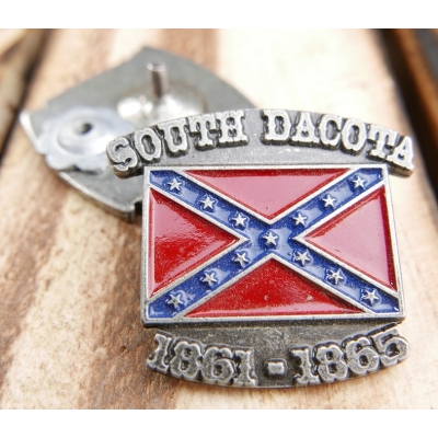 South Dacota Flaga Konfederatów 1861-1865 USA Znaczek Odznaka Blacha Pin