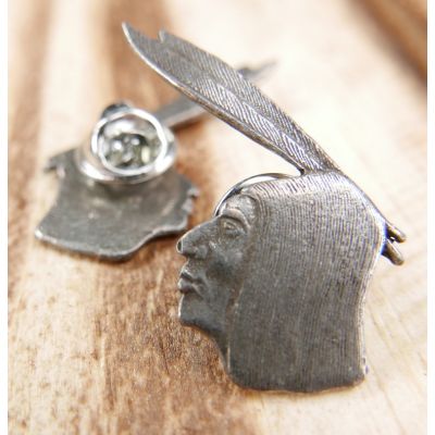 Indian Indianin Piuropusz Znaczek Blacha Pin