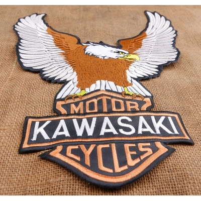Orzeł Kawasaki Duża Naszywka Haftowana Eagle Chopper
