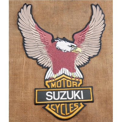 Orzeł Suzuki Chopper Duża Naszywka Haftowana Eagle
