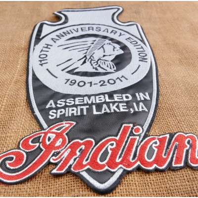 Indian 1901-2011 Motorcycle Duża Naszywka Haftowana Patch