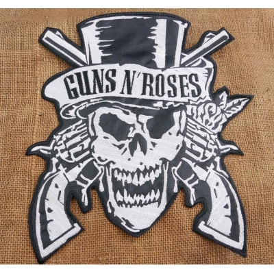 Guns'n Roses Czaszka Pistolety Duża Naszywka Haftowana Slash