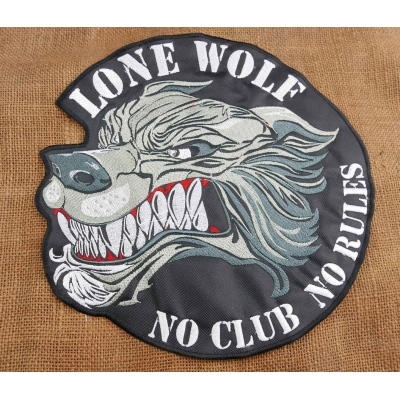 Lone Wolf No Club No Rules Duża Naszywka Wilk