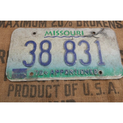 Missouri Tablica Rejestracyjna USA Szyld Rejestracja 38831