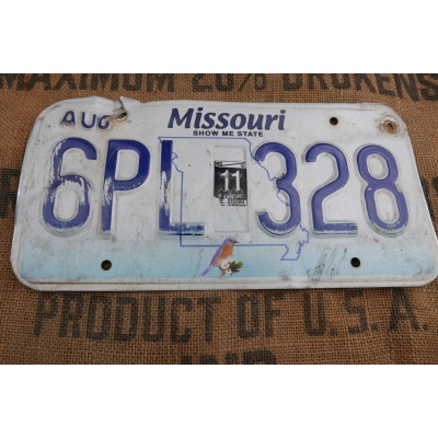 Missouri Tablica Rejestracyjna USA Szyld Rejestracja 6PL328