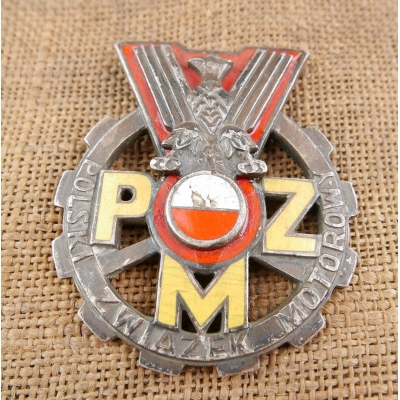 PZM Polski Związek Motorowy Odznaka Znaczek Blacha Wpinka