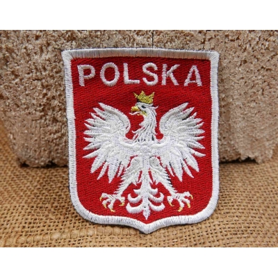 Polska Poland Godło Orzeł Naszywka Haftowana