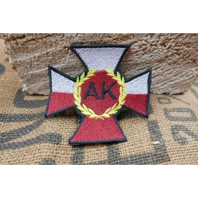 Krzyż AK Armia Krajowa Polska Naszywka Haftowana