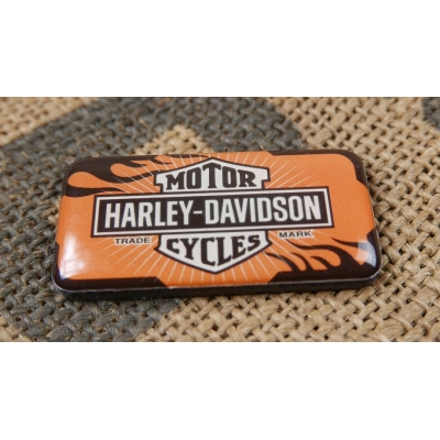 Harley Davidson Magnes na Lodówkę Old Logo WLA Płomienie