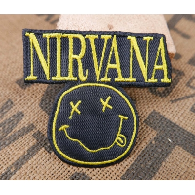 Nirvana Naszywka Haftowana Kurt Cobain 10,5 x 9,5