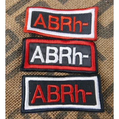 Grupa krwi ABRh- naszywka