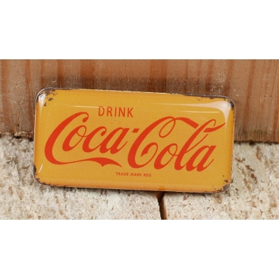 Coca Cola Magnes na Lodówkę Żółty Logo Reklama