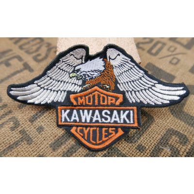 Orzeł Motor Kawasaki Cycles Naszywka Haftowana 15cm