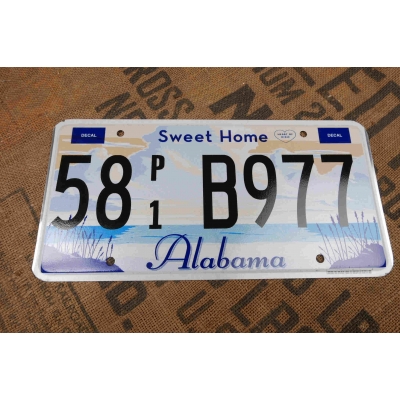 Alabama Tablica Rejestracyjna USA Szyld Rejestracja 456