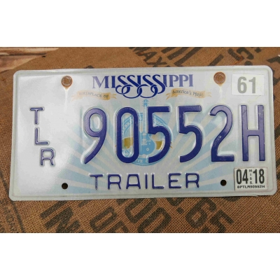 Mississippi Tablica Rejestracyjna USA Szyld Rejestracja Oryginał 90552H