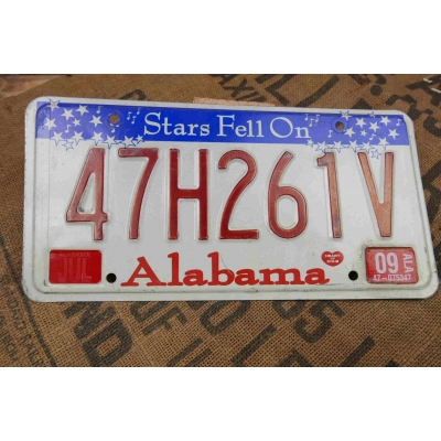 Alabama Tablica Rejestracyjna USA Szyld Rejestracja Oryginał 47H261V