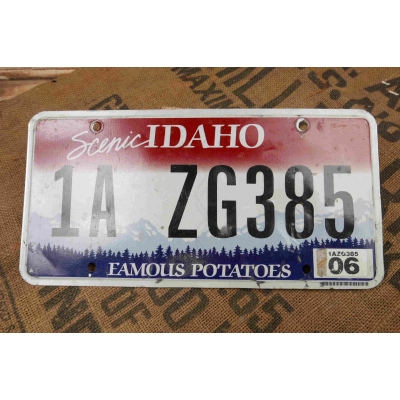 Idaho Tablica Rejestracyjna USA Szyld Rejestracja Oryginał