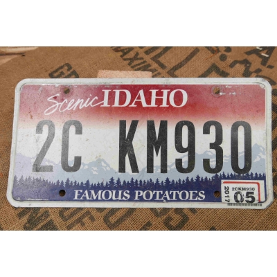 Idaho Tablica Rejestracyjna USA Szyld Rejestracja Oryginał 2CKM930