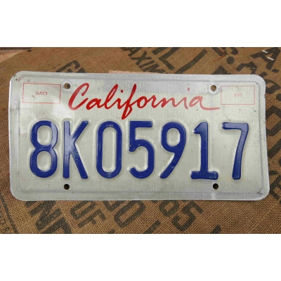 California Tablica Rejestracyjna USA Szyld Rejestracja Oryginał 8K05917