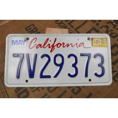 California Tablica Rejestracyjna USA Szyld Rejestracja Oryginał 7V29373