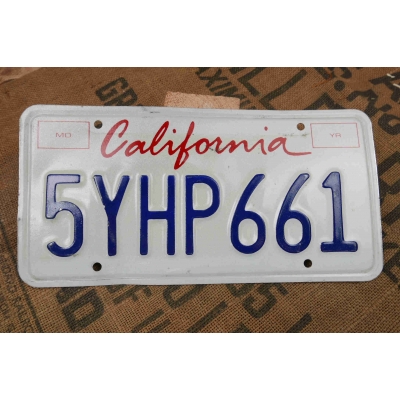 California Tablica Rejestracyjna USA Szyld Rejestracja Oryginał 5YHP661