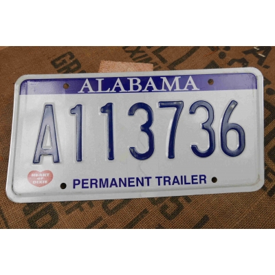 Alabama Tablica Rejestracyjna USA Szyld Rejestracja Oryginał A113736