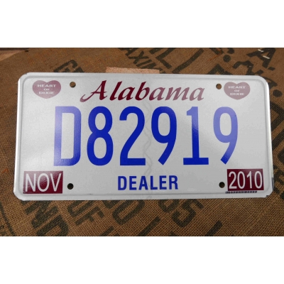 Alabama Tablica Rejestracyjna USA Szyld Rejestracja Oryginał D82919