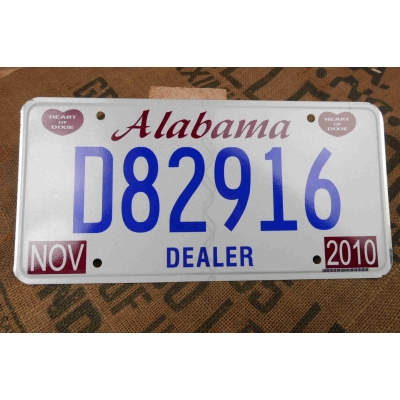 Alabama Tablica Rejestracyjna USA Szyld Rejestracja Oryginał D82916