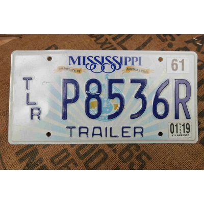 Mississippi Tablica Rejestracyjna USA Szyld Rejestracja Oryginał P8536R
