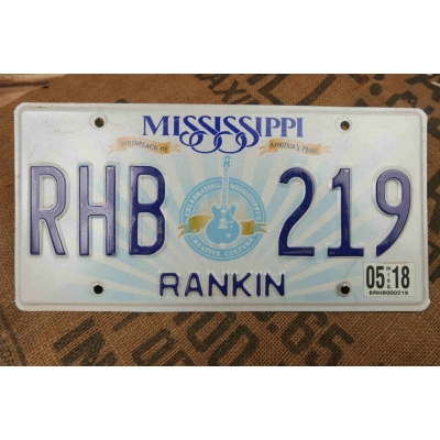 Mississippi Tablica Rejestracyjna USA Szyld Rejestracja Oryginał HB219